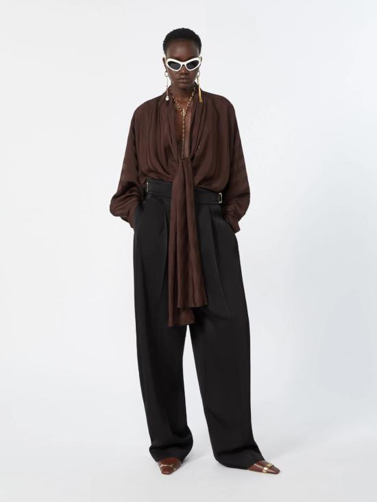 26FW 스포트막스 블라우스 2622196031600 003 Marrone - SPORTMAX