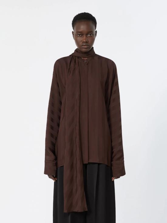 26FW 스포트막스 블라우스 2622196031600 003 Marrone - SPORTMAX