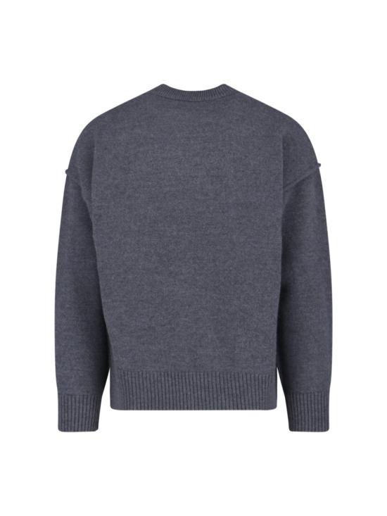 26FW 아미 빅 하트 울 크루넥 스웨터 UKS838 018084 Grey - AMI