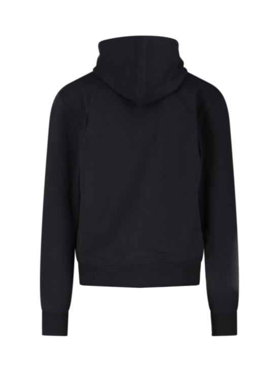 26FW 아미 스몰 하트 로고 루프백 오가닉 코튼 플리스 후드 BFUSW435 730001 Black - AMI