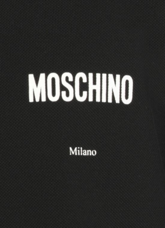 26FW 모스키노 폴로 티셔츠 160152421555 Black - MOSCHINO