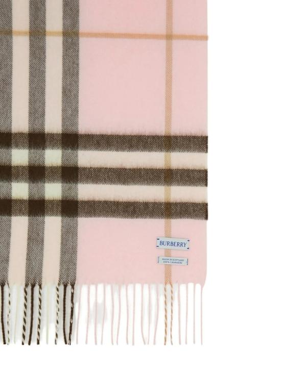 26FW 버버리 체크 캐시미어 스카프 8113947 Pink - BURBERRY