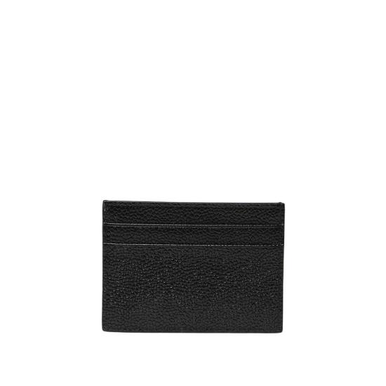 26SS 톰브라운 페블 그레인 레더 스트라이프 노트 카드 홀더 FAW035A00198001 Black - THOM BROWNE