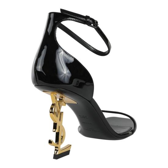 26FW 생로랑 페이턴트 레더 오피움 샌들 5576791TV1A1000 Black - SAINT LAURENT