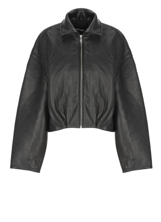 26FW 로테이트 가죽 자켓 116544100100 Black