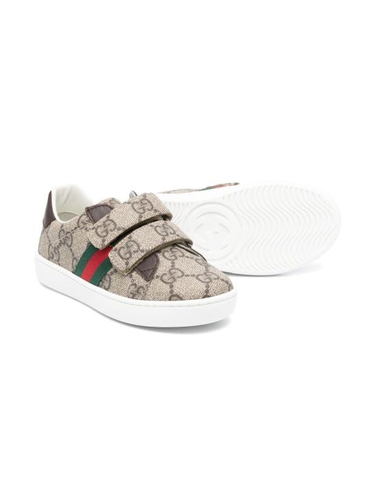 26FW [키즈] 구찌 스니커즈 463088 FACYF9753 Beige ebony - GUCCI