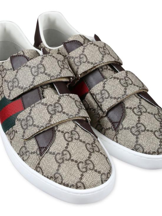 26FW [키즈] 구찌 스니커즈 463091 FACYF9753 Beige ebony - GUCCI