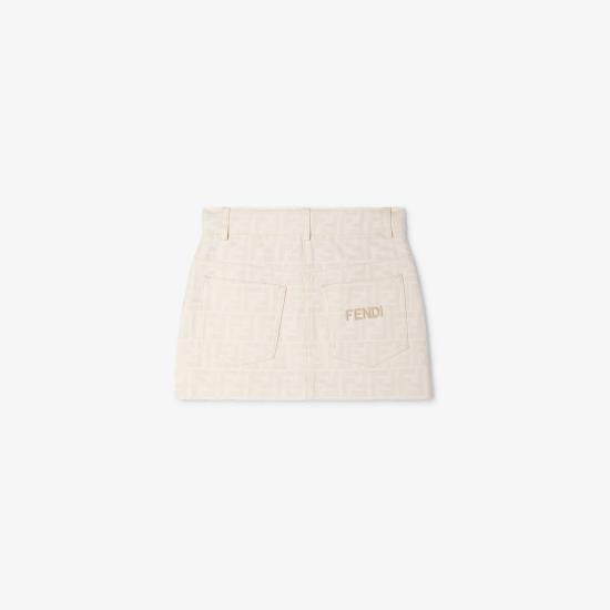 26FW [키즈] 펜디 스커트 JFE213AY8V F0XW5 Bianco - FENDI