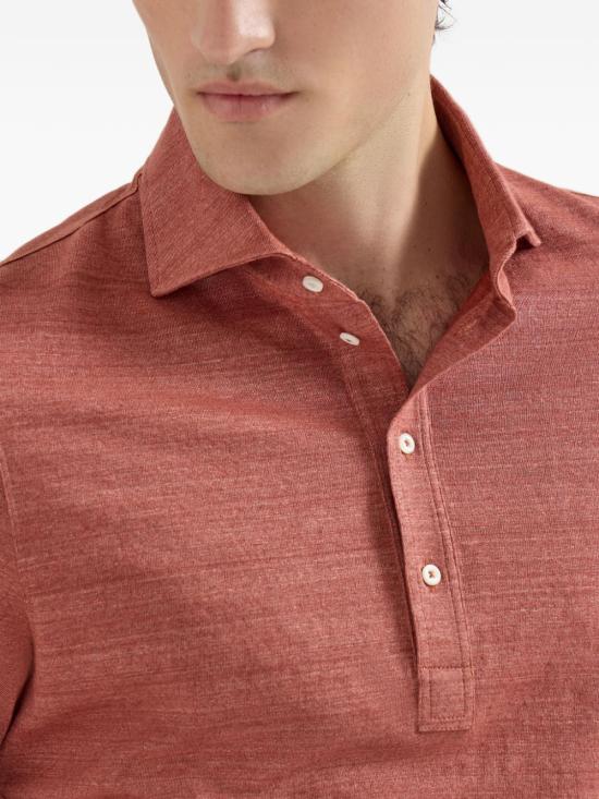 26SS 브루넬로 쿠치넬리 저지 폴로 셔츠 MR8273915 C694PESCA - BRUNELLO CUCINELLI