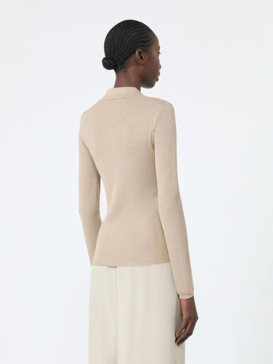 26FW 막스마라 폴로 티셔츠 2621366101600 002 Beige - MAX MARA