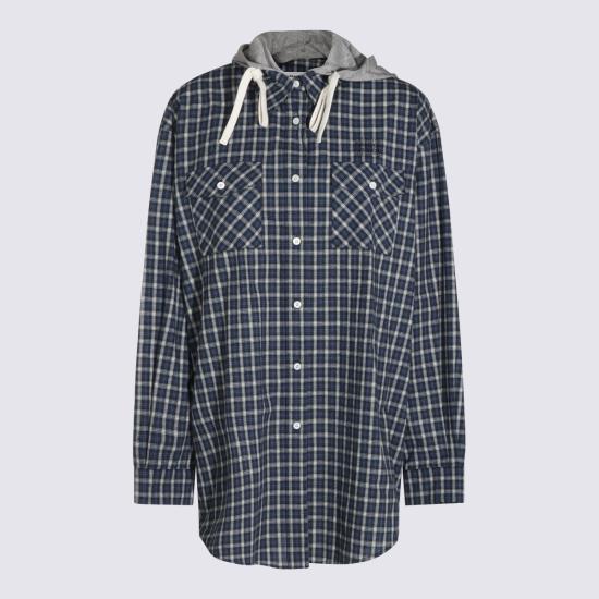 26FW 미우미우 미디 원피스 MK2051SOOO 6210F022X BLU BIANCO
