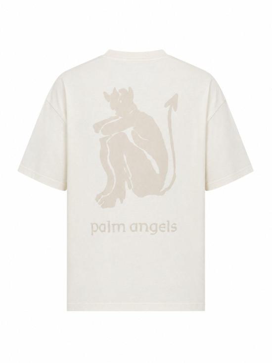 26FW 팜앤젤스 반팔 티셔츠 PAMAA003JR003 0305 OFF WHITE LIGHT GREY - PALM ANGELS