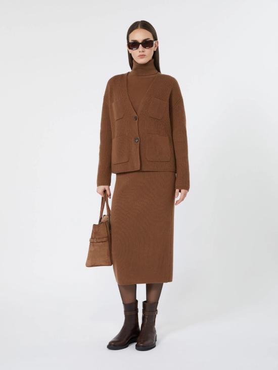 26FW 막스마라 스튜디오 가디건 2626346042600 006 Marrone - MAX MARA STUDIO