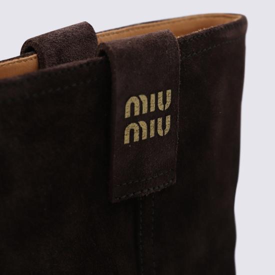26FW 미우미우 스웨이드 부츠 5U270EF055 0B2F0003 MORO - MIU MIU