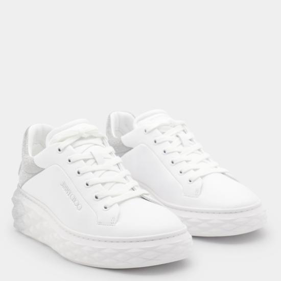 26FW 지미추 스니커즈 DIAMONDMAXIFII IVR0C8776 WHITE SILVER - JIMMY CHOO