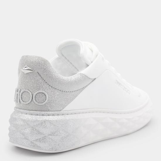 26FW 지미추 스니커즈 DIAMONDMAXIFII IVR0C8776 WHITE SILVER - JIMMY CHOO