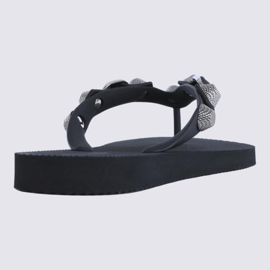 26FW 발렌시아가 뮬/슬리퍼 784853 W1TA21081 BLACK SILVER - BALENCIAGA