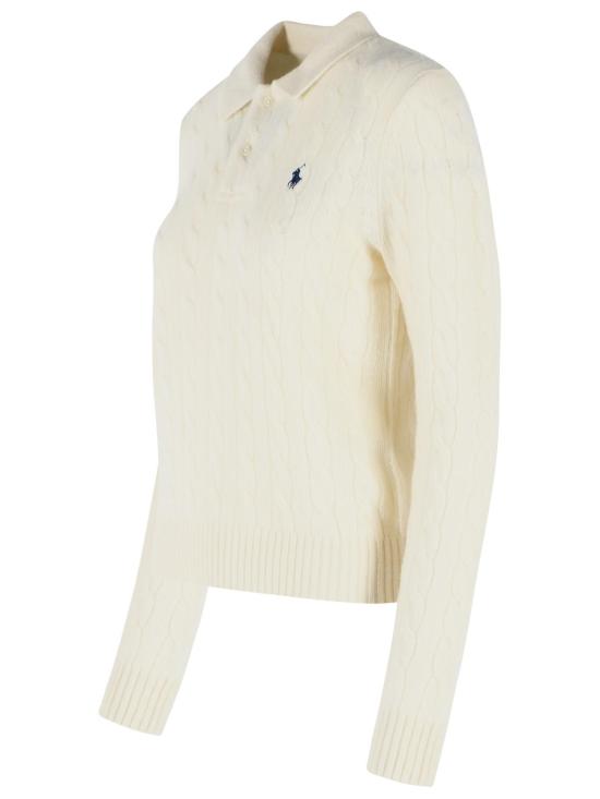 26FW 폴로 랄프로렌 케이블 폴로 니트 211972132001 Cream - POLO RALPH LAUREN