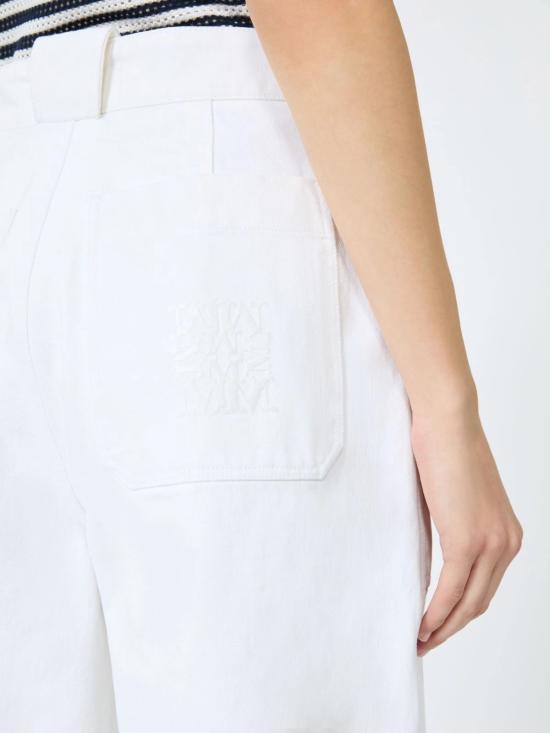 26FW 막스마라 스트레이트 팬츠 2621136091600 001 Bianco - MAX MARA