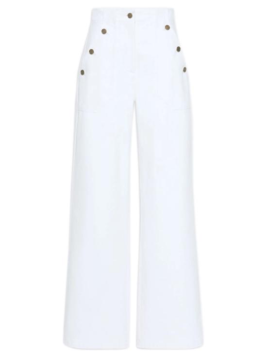 26FW 막스마라 스트레이트 팬츠 2621136091600 001 Bianco