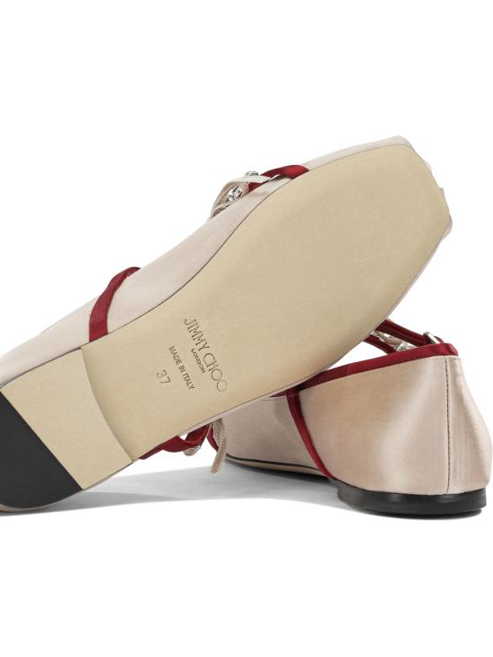26FW 지미추 플랫 슈즈 LOLI BALLERINABPZMACARON RUBY RED Pink - JIMMY CHOO