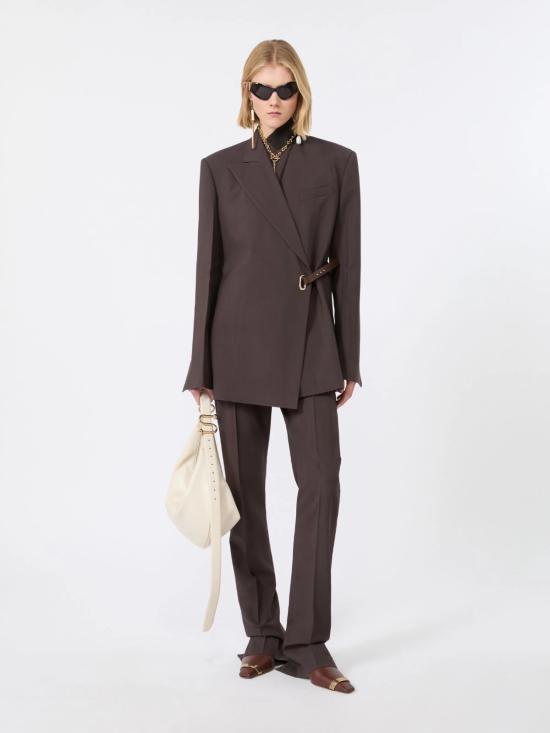 26FW 스포트막스 수트 자켓 2622046011600 002 Marrone - SPORTMAX