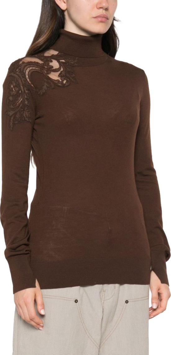 26FW 에르마노 설비노 터틀넥 D495M310EAPATL91118 BROWN - ERMANNO SCERVINO