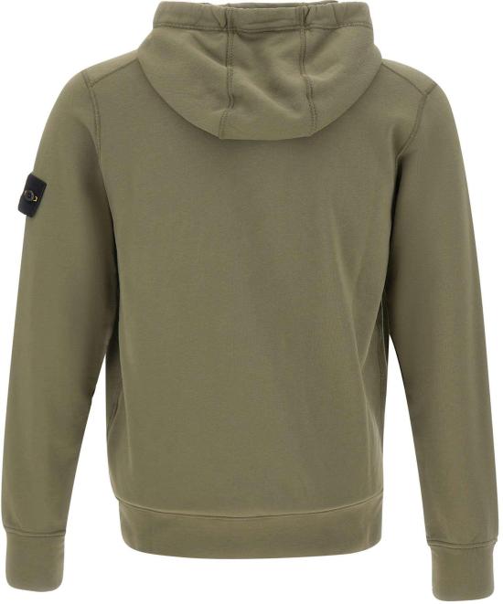 26FW 스톤 아일랜드 오가닉 코튼 플리스 레귤러 핏 후드 집업 6100061S0051V005G DONKERGREEN - STONE ISLAND