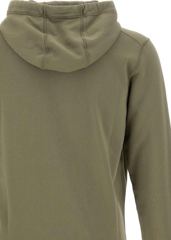 26FW 스톤 아일랜드 오가닉 코튼 플리스 레귤러 핏 후드 집업 6100061S0051V005G DONKERGREEN - STONE ISLAND