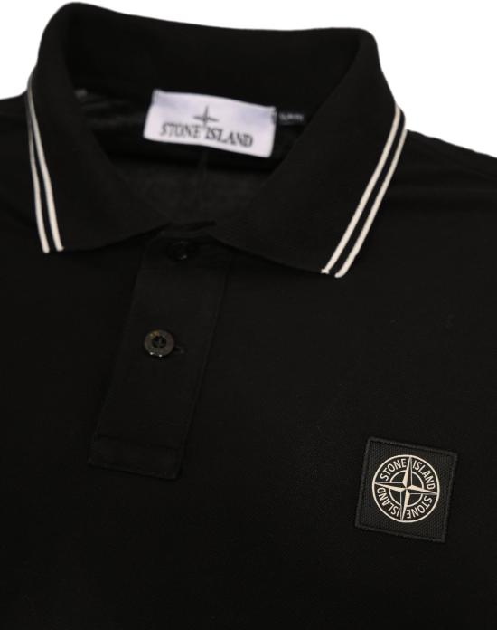 26SS 스톤 아일랜드 폴로 티셔츠 2200012S0018V0029 BLACK - STONE ISLAND
