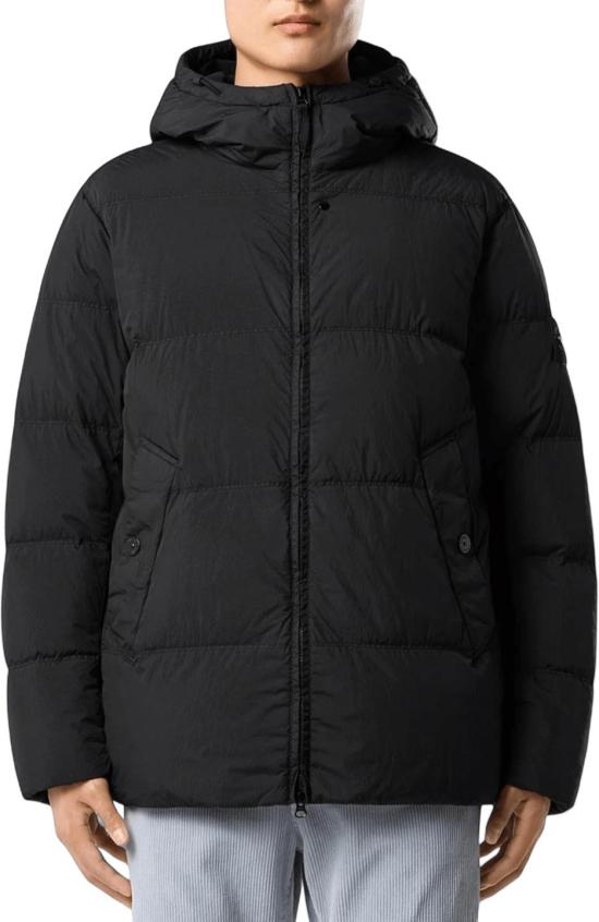 26FW 스톤 아일랜드 숏패딩 STONEISLANDL2S154100037S0A23V0029GARMENTDYEDCRINKLEREPSNYDOWNJACKETBLACK - STONE ISLAND