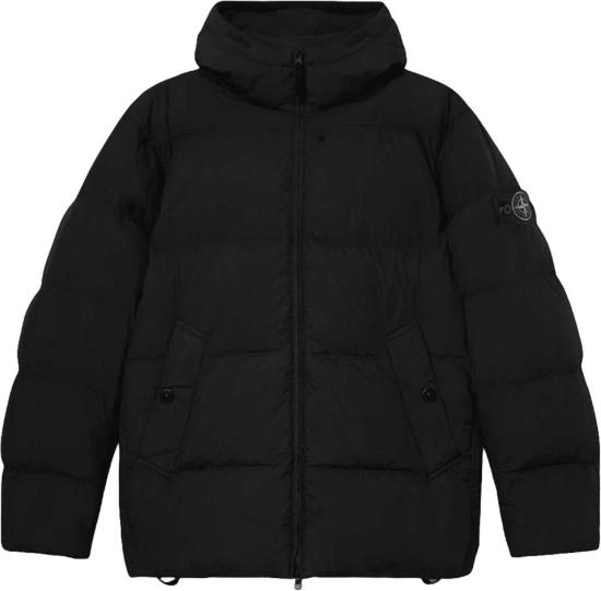 26FW 스톤 아일랜드 숏패딩 STONEISLANDL2S154100037S0A23V0029GARMENTDYEDCRINKLEREPSNYDOWNJACKETBLACK