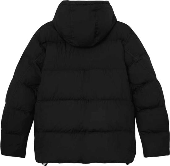 26FW 스톤 아일랜드 숏패딩 STONEISLANDL2S154100037S0A23V0029GARMENTDYEDCRINKLEREPSNYDOWNJACKETBLACK - STONE ISLAND