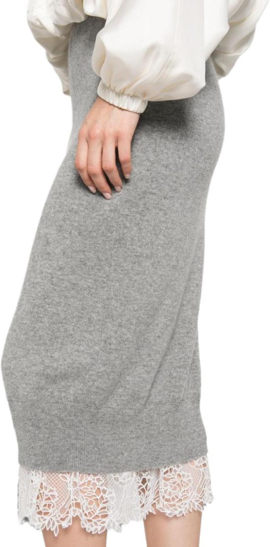26FW 에르마노 설비노 미디 스커트 D492O308APPYUN1704 GREY - ERMANNO SCERVINO