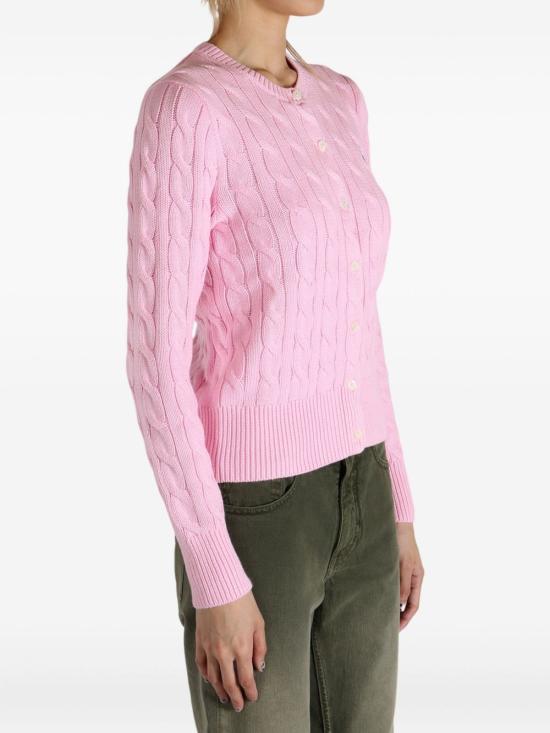 26FW 폴로 랄프로렌 폴로 자수 케이블 니트 가디건 211971868010 CARMEL PINK - POLO RALPH LAUREN