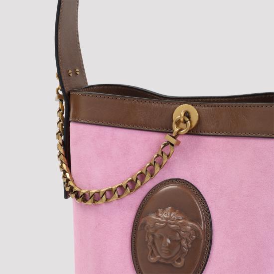 26FW 베르사체 크로스백 1026048 1A17850 2NS2J TAUPE HYDRANGEA GOLD 82 - VERSACE