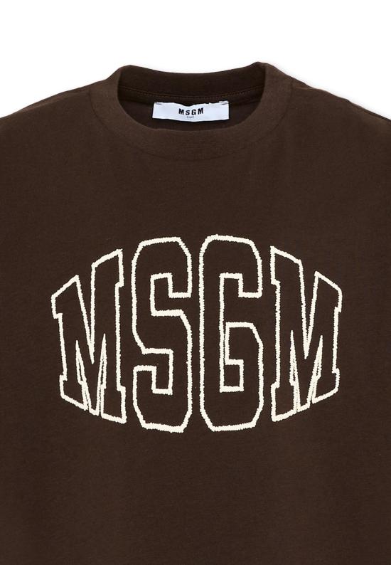 26FW [키즈] 엠에스지엠 티셔츠 F6MSJUTH038 943 BROWN - MSGM