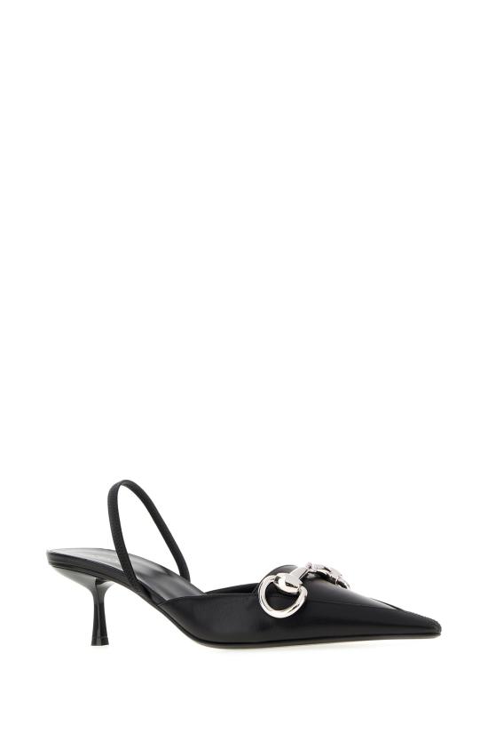 26FW 구찌 불바르 가죽 슬링백 펌프스 875075AAGSP 1000 BLACKBLACK - GUCCI