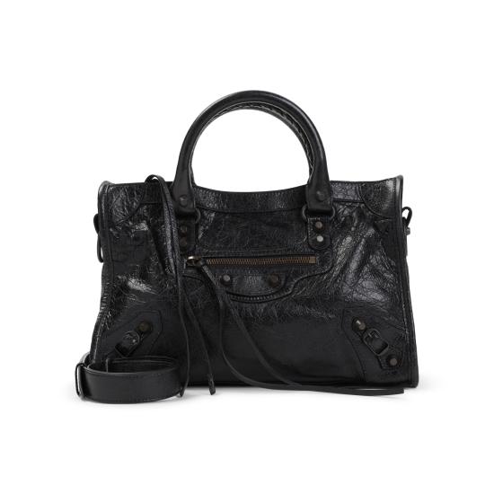 26FW 발렌시아가 르 시티 스몰 백 볼케닉 락 811442 2ABEK 1000 BLACK - BALENCIAGA