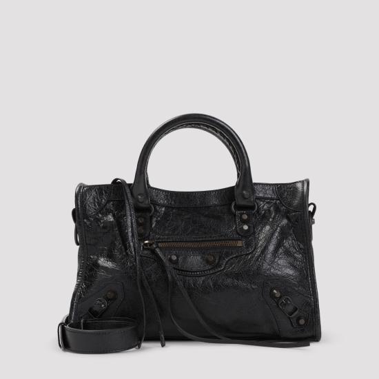 26FW 발렌시아가 르 시티 스몰 백 볼케닉 락 811442 2ABEK 1000 BLACK