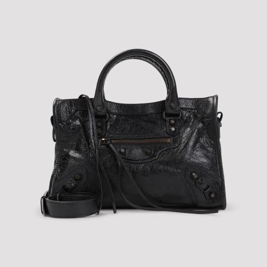 26FW 발렌시아가 르 시티 스몰 백 볼케닉 락 811442 2ABEK 1000 BLACK - BALENCIAGA