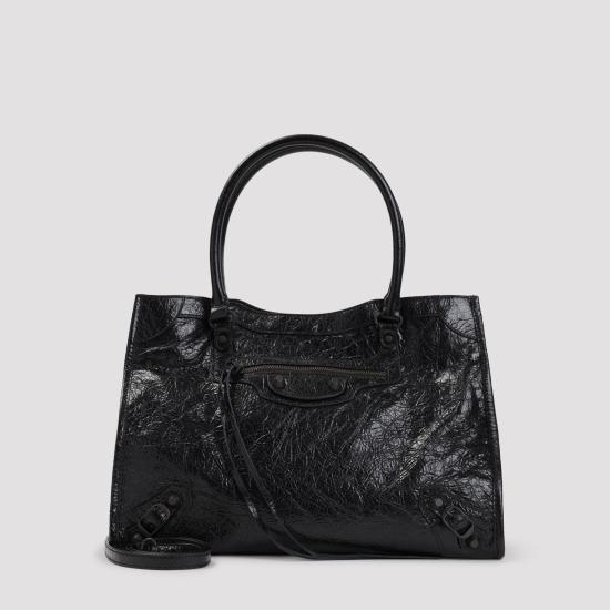 26FW 발렌시아가 르 시티 토트백 852609 2ABEK 1000 BLACK