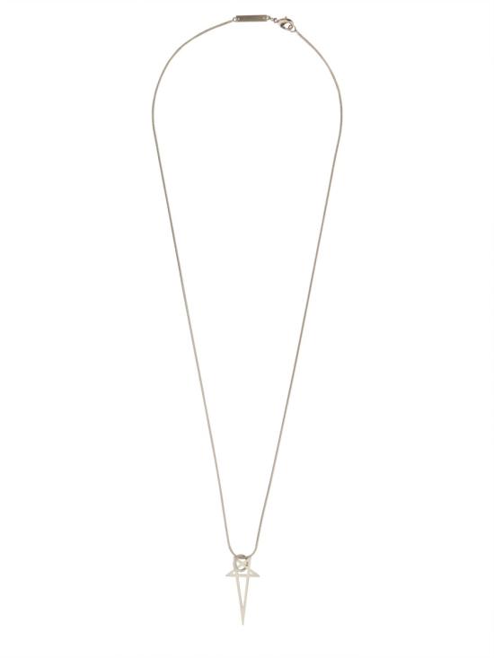 26FW 릭 오웬스 펜타그램 팜 네크리스 RJ0000066MMT 128 METAL