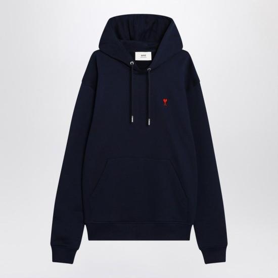 26FW 아미 후드 티셔츠 BFUSW235U730 430 BLUE