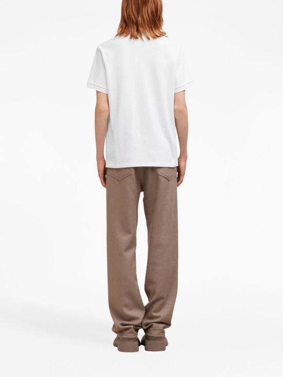 26FW 아미 스몰 하트 로고 폴로 셔츠 BFUPL001760 100 WHITE - AMI