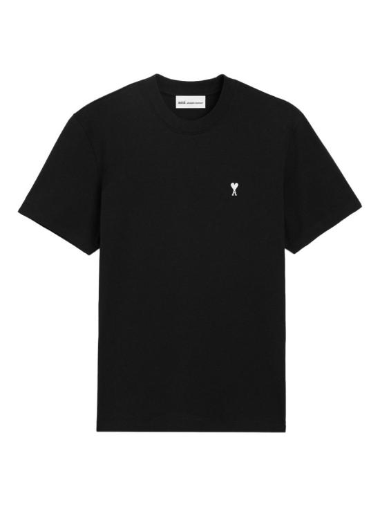 26FW 아미 스몰 하트 로고 라이트 코튼 저지 티셔츠 HTS346724 045 BLACK