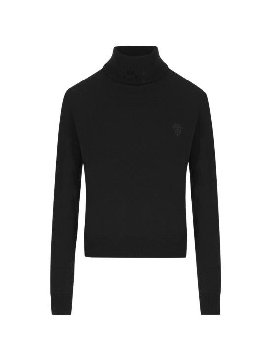 26SS 구찌 자수 울 니트 터틀넥 860442XKFG7 1043 BLACK - GUCCI