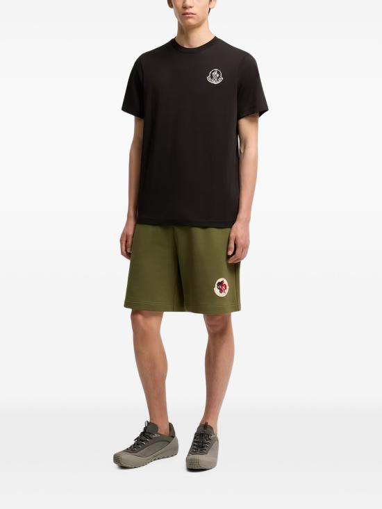 26FW 몽클레어 로고 프린트 티셔츠 8C0002589AUG 999 BLACK - MONCLER