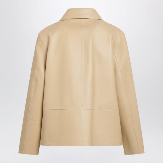 26FW 토템 본딩 가죽 재킷 본딩 가죽 재킷 263WRO0329LE0056 378 BEIGE - TOTEME