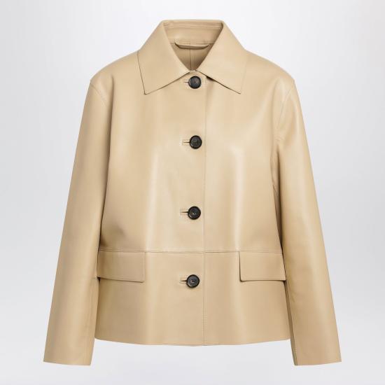 26FW 토템 본딩 가죽 재킷 본딩 가죽 재킷 263WRO0329LE0056 378 BEIGE